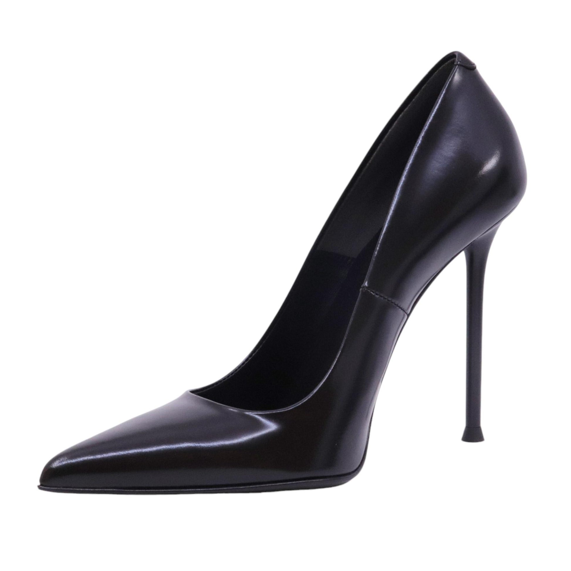 Décolleté donna Sergio Levantesi Ley 5 in pelle nera 