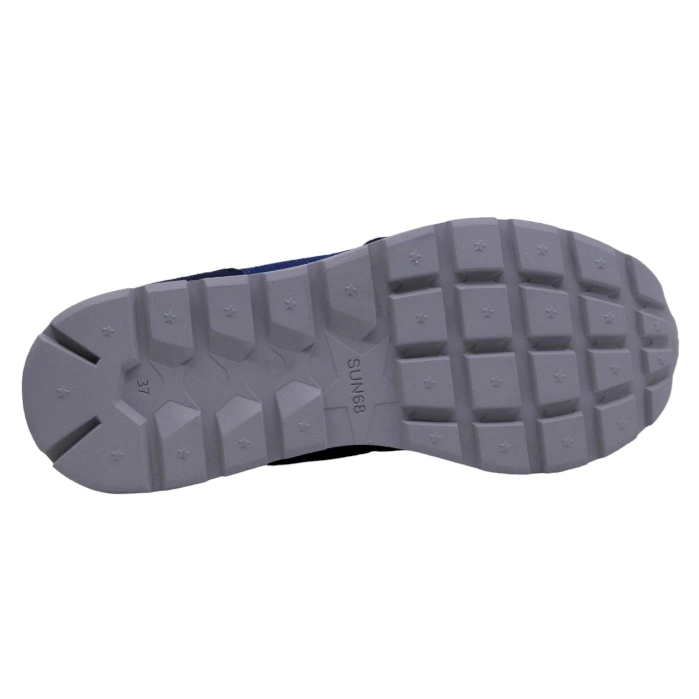 Sneaker donna Sun68 Ally Glitter Textile Z34203 in tessuto blu 