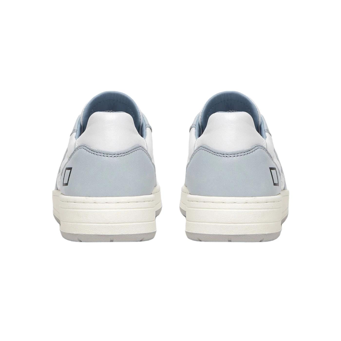 DATE Court 2.0 Soft White Cloud C2-SF-ID sneaker donna in morbida pelle bianca e azzurra 