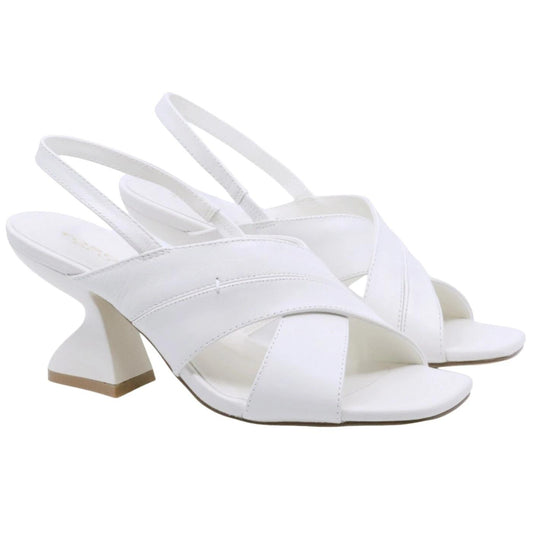 Sandalo con tacco Tosca Blu Ilaria in pelle latte 