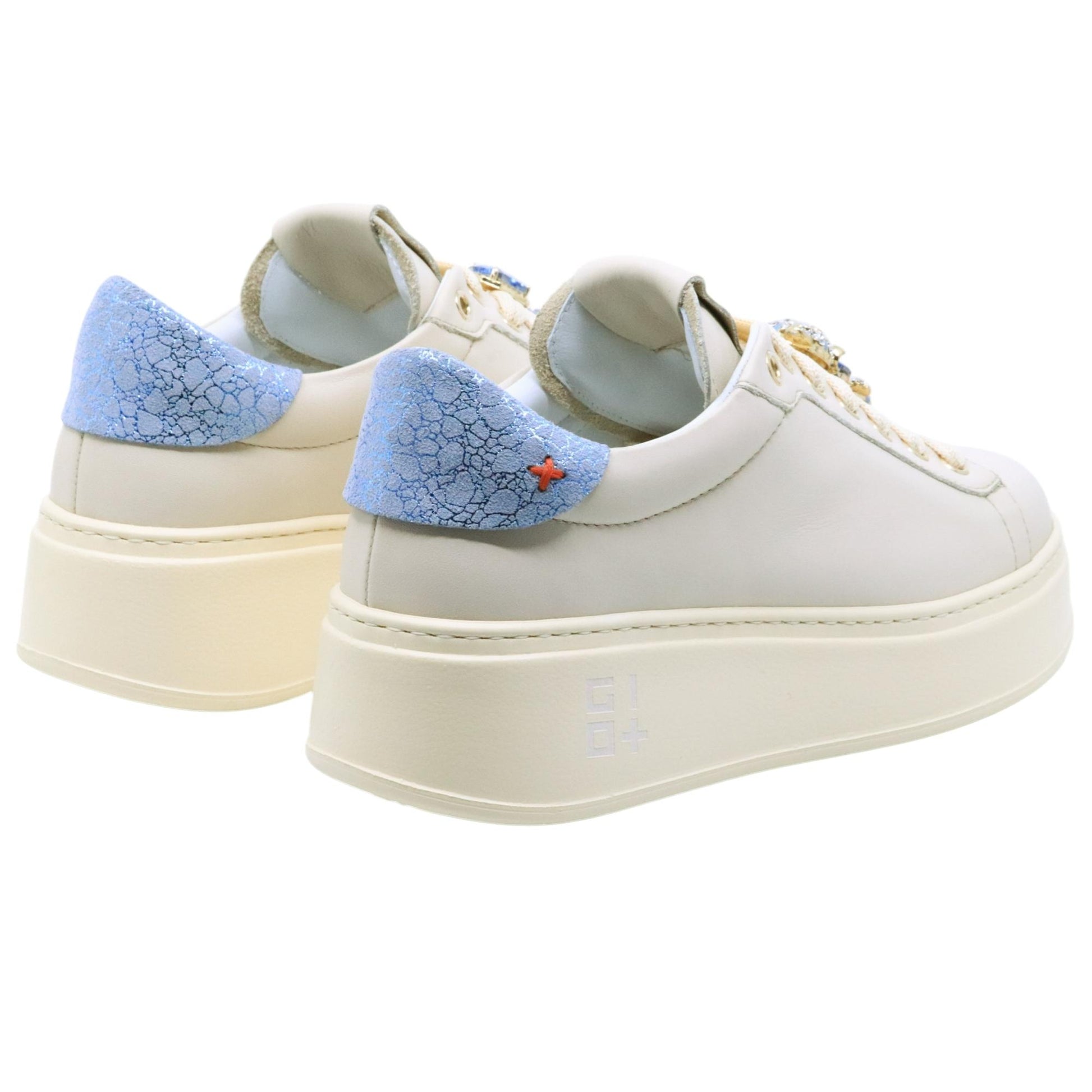 Sneaker donna Gio+ PIA312A in pelle beige PIA312A-COMGATTOBEIGE GIO+