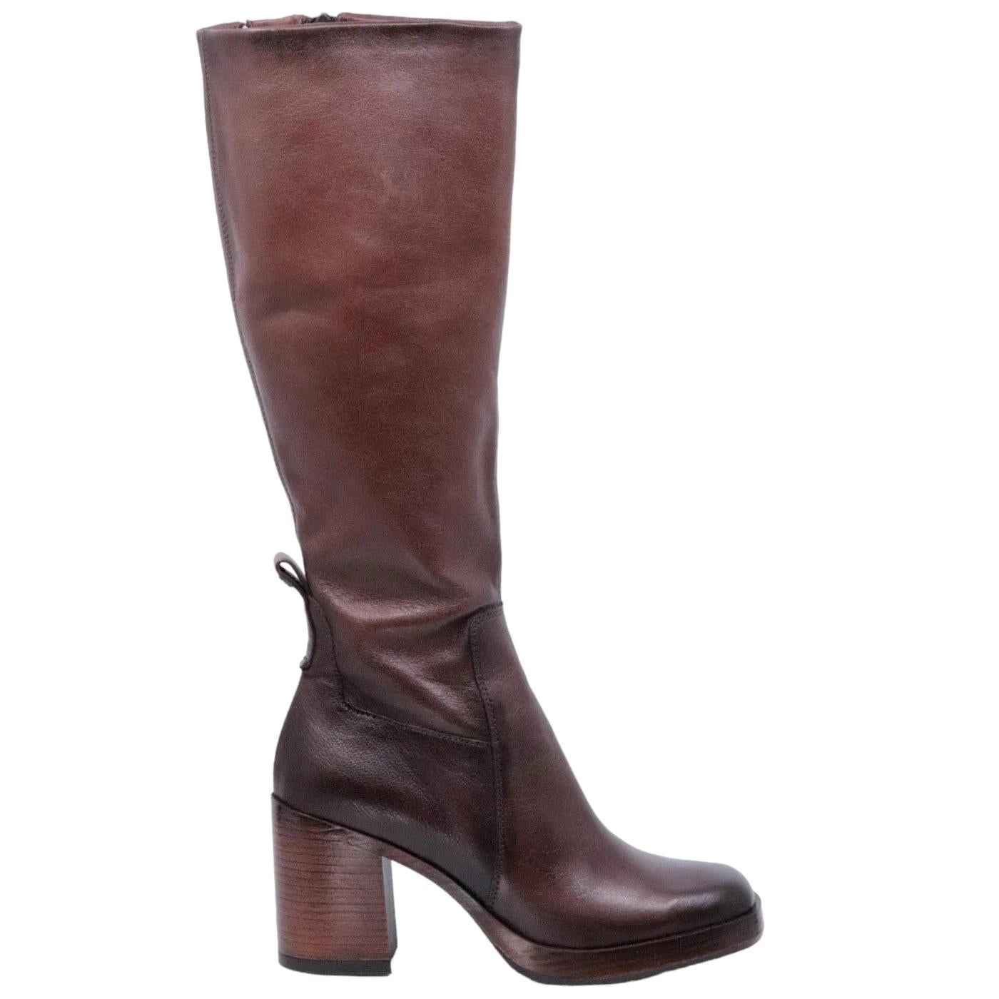 Stivale donna Mjus Lana P96321 in pelle marrone 