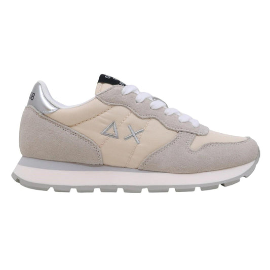 Sneaker donna Sun68 Ally Gold Silver Z44202 in tessuto panna 