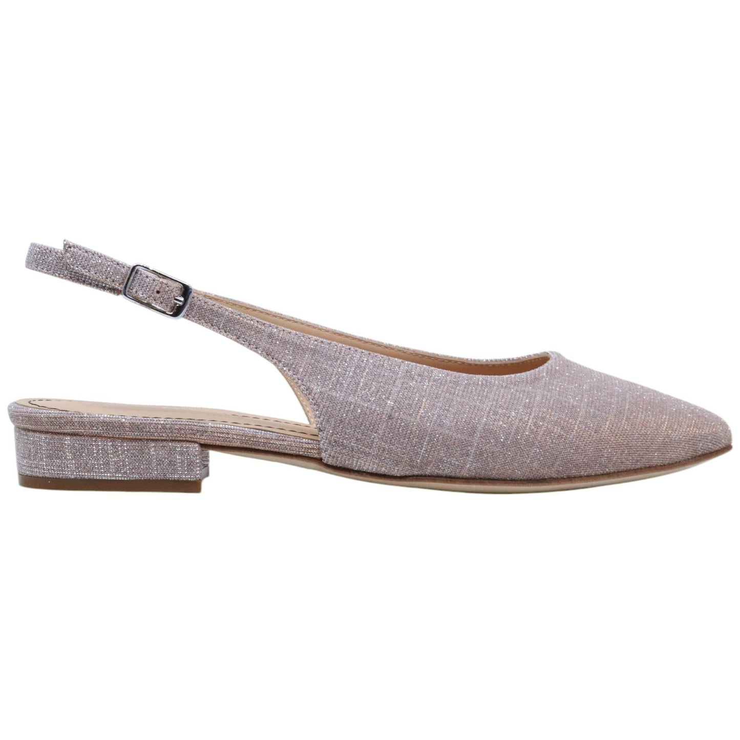 Slingback donna Le Briella Z821 in tessuto galassia luminoso con tonalità di rosa e argento 
