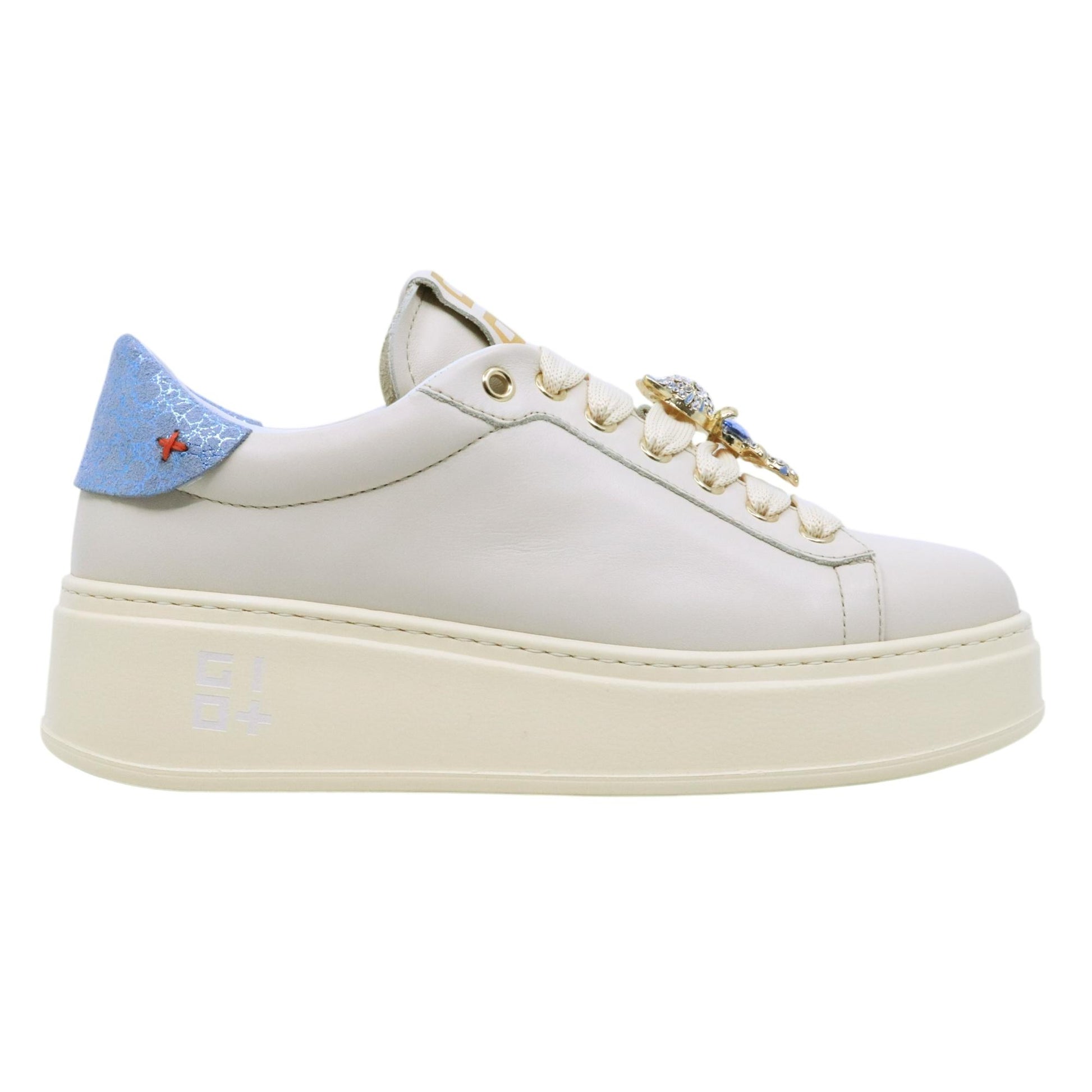 Sneaker donna Gio+ PIA312A in pelle beige PIA312A-COMGATTOBEIGE GIO+