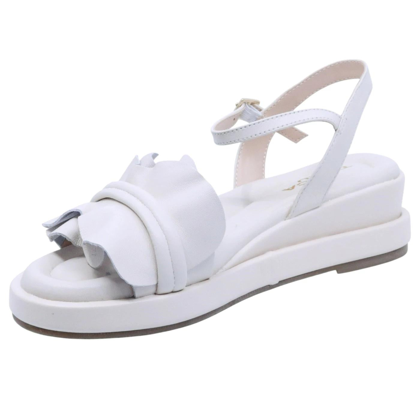 Sandalo donna Tosca Blu Star in pelle avorio 