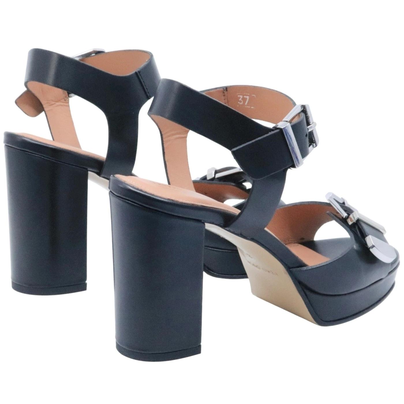 Sandalo con tacco Triver Flight 508 27 in pelle nera 