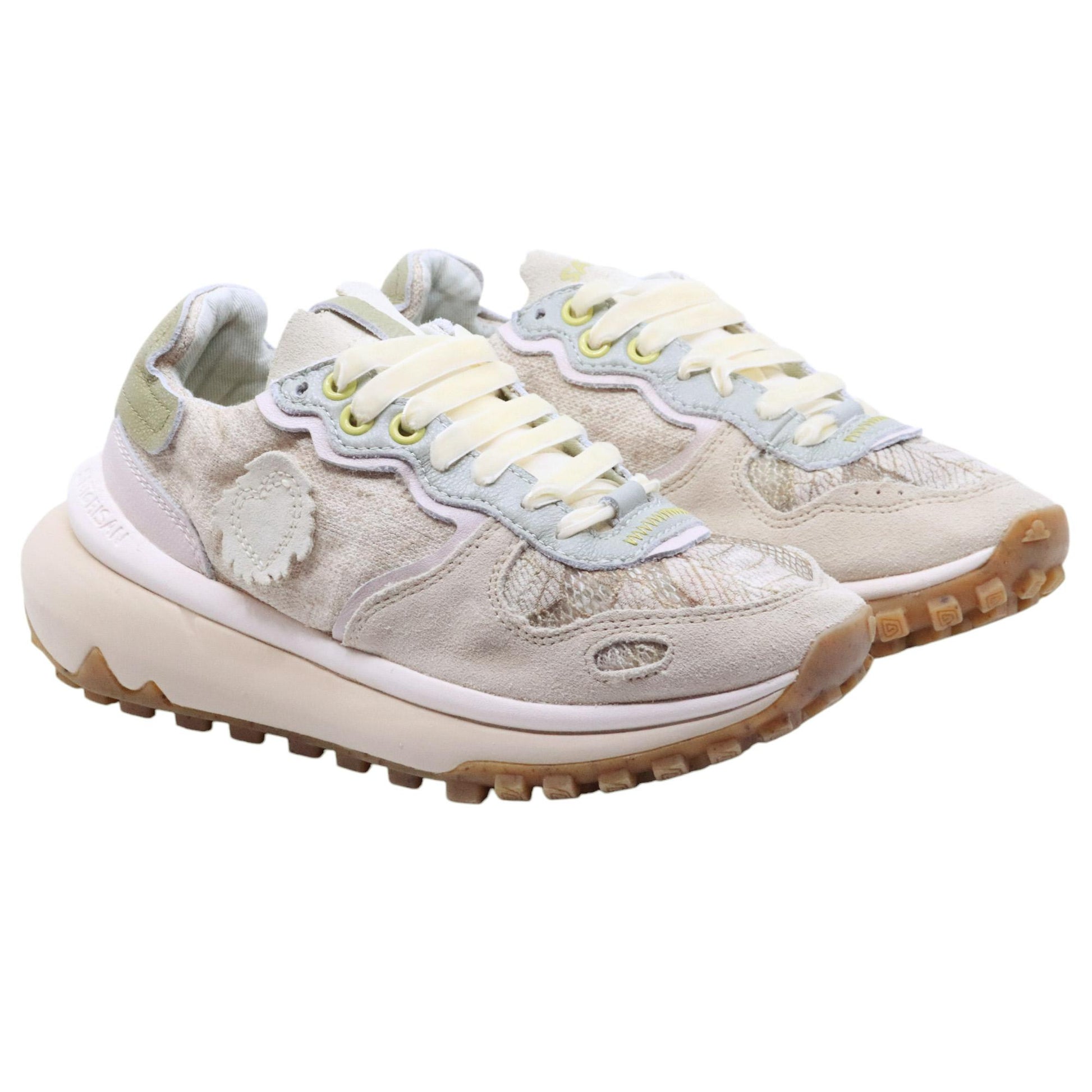 Satorisan Chacrona Metta Lino sneaker donna in lino bianco 
