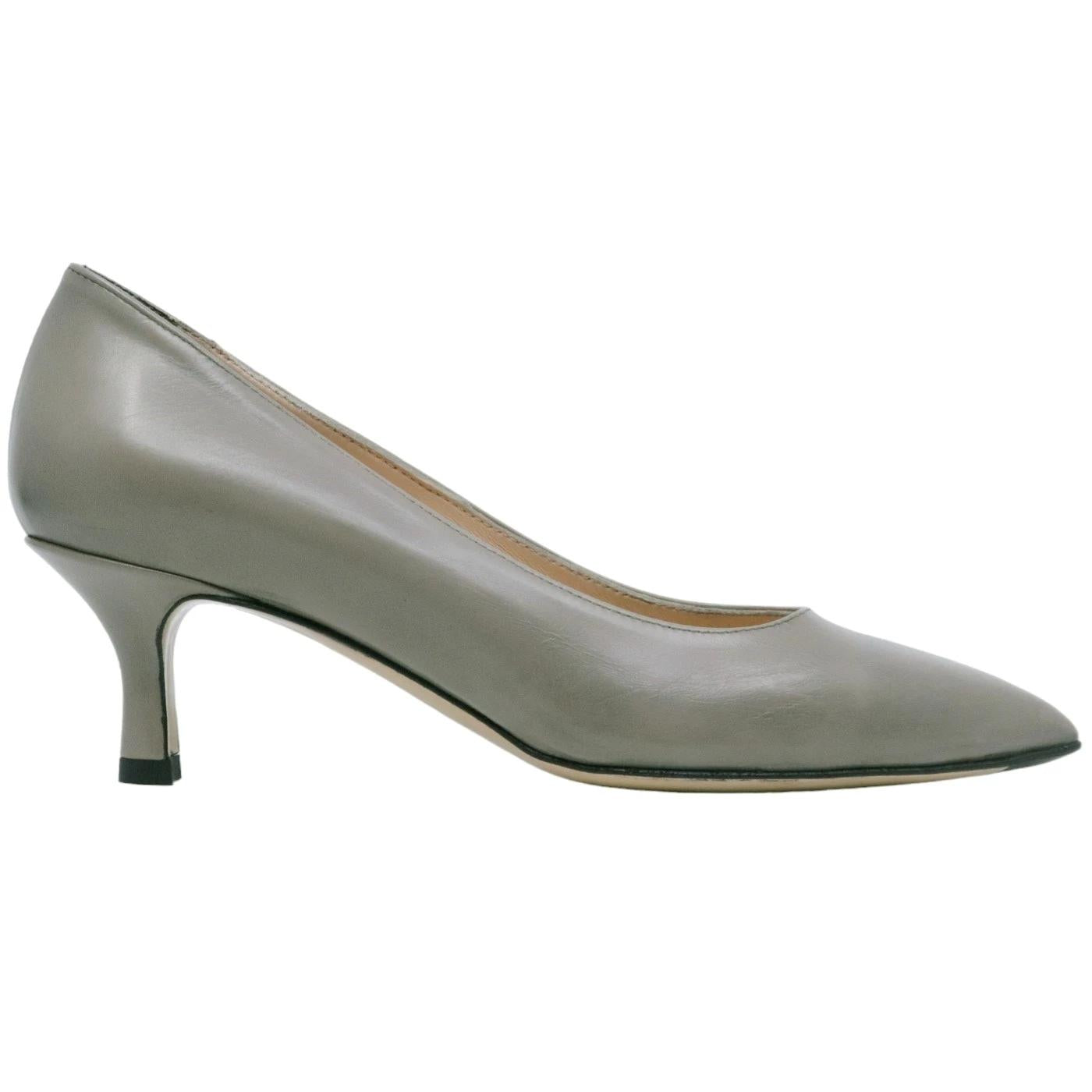 Décolleté donna Le Briella Z892 in pelle taupe con sfumature in nero 