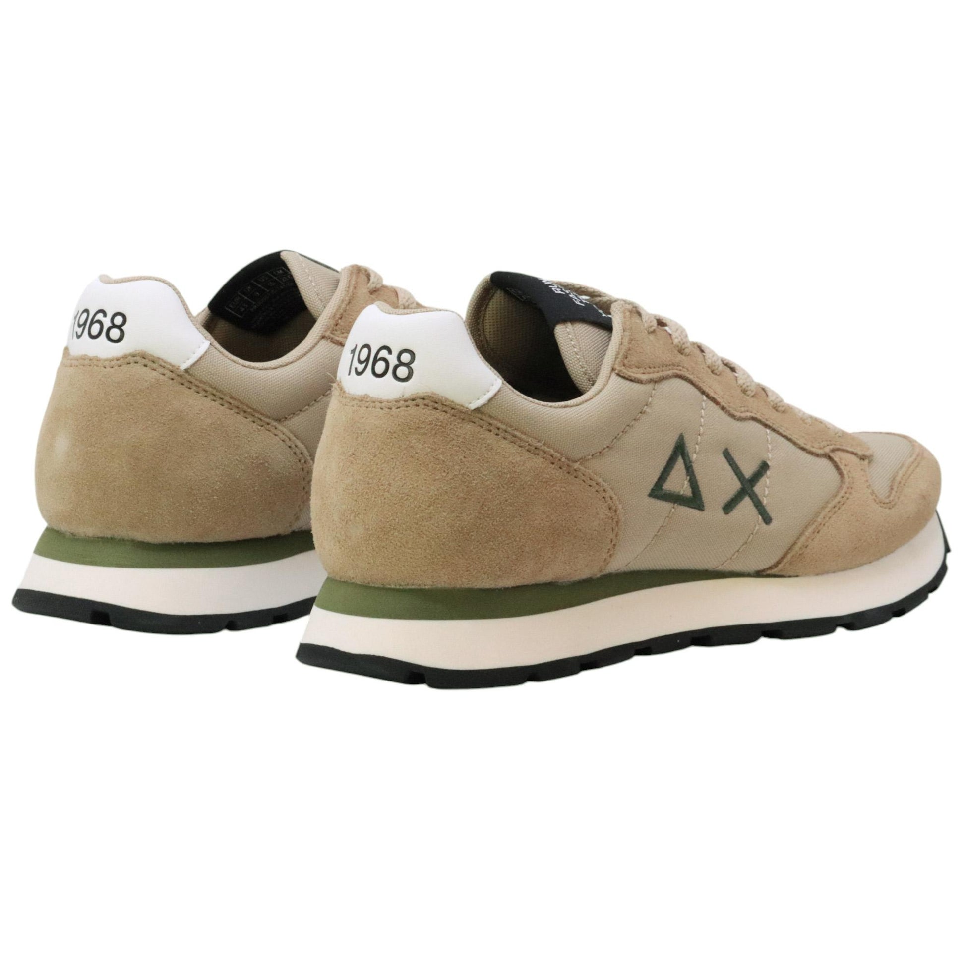 SUN68 Tom Solid Z45101 sneaker uomo in nylon e suede beige 