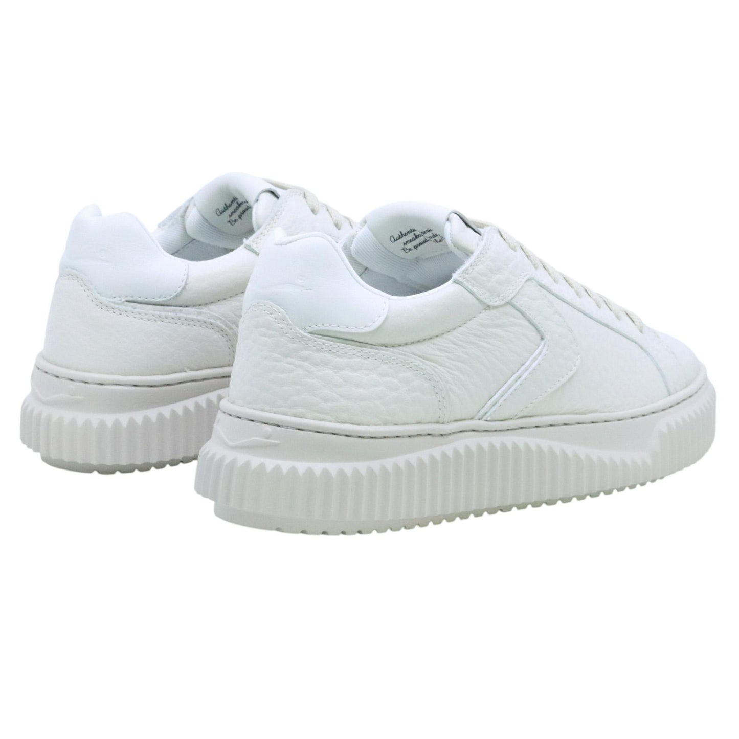 Voile Blanche Lipari Sneaker donna in pelle bianca bottolata 