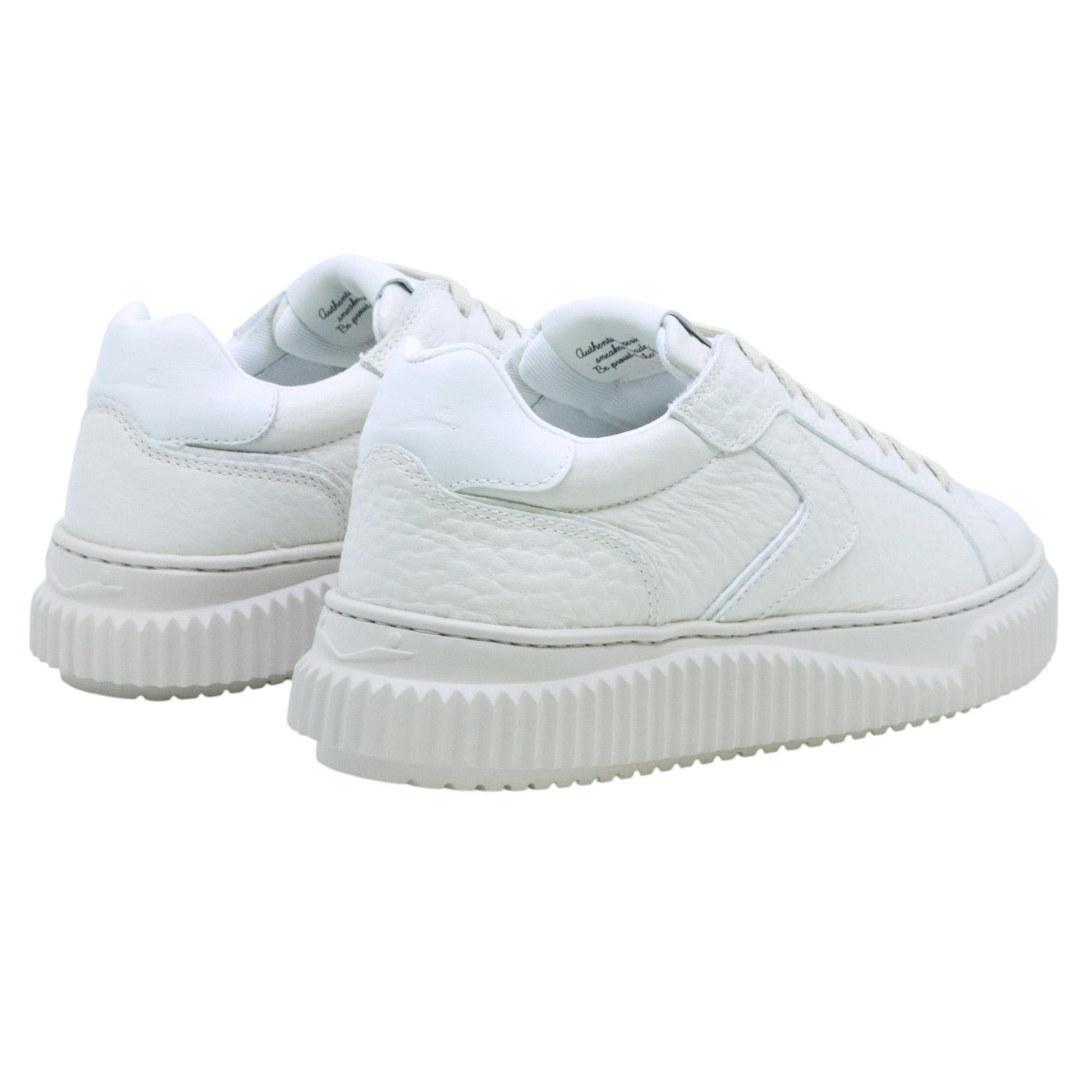 Voile Blanche Lipari Sneaker donna in pelle bianca bottolata 