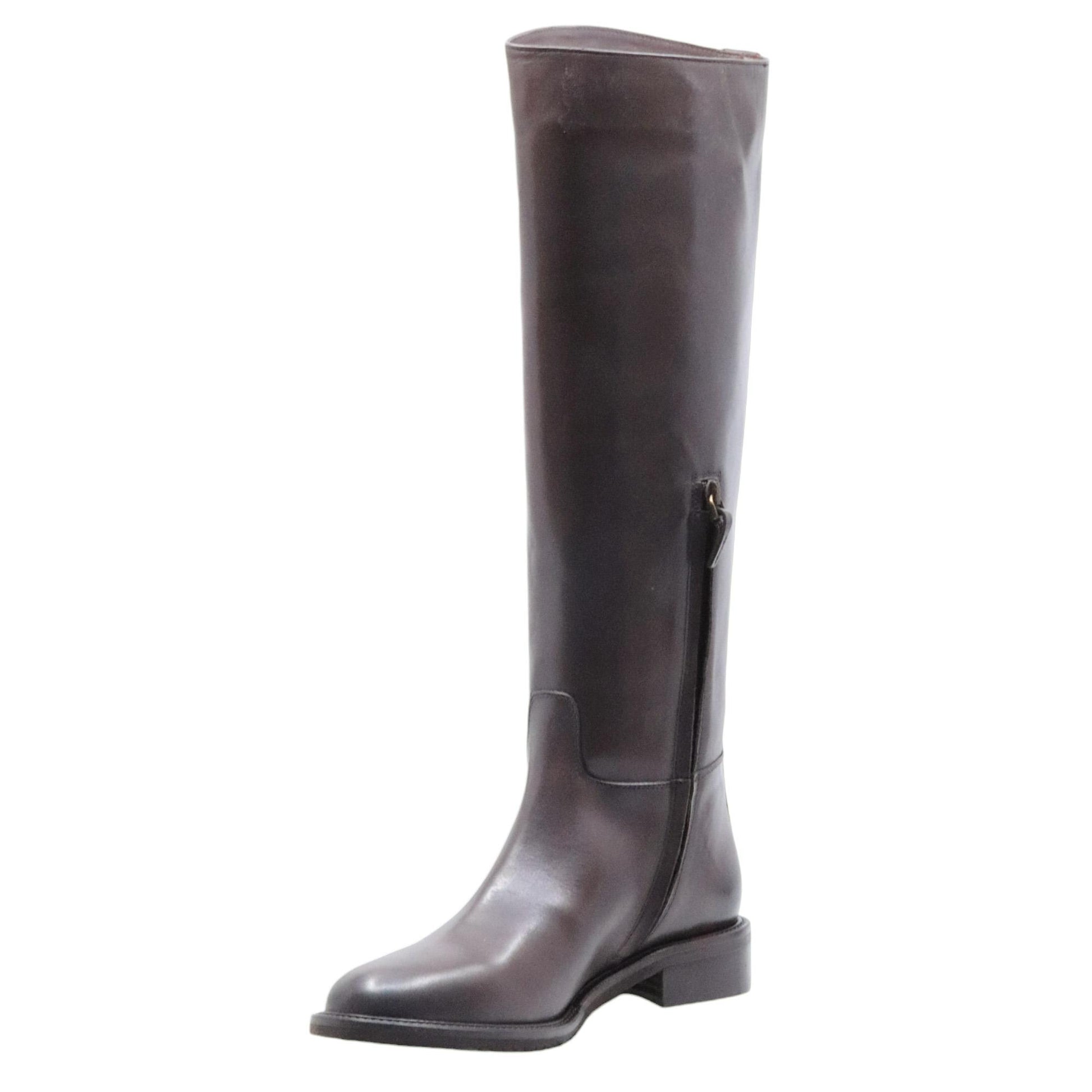 Stivale da donna The Seller GD711 in pelle marrone 