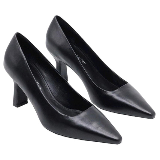 Décolleté The Seller S807 da donna realizzato in pelle di colore nero 