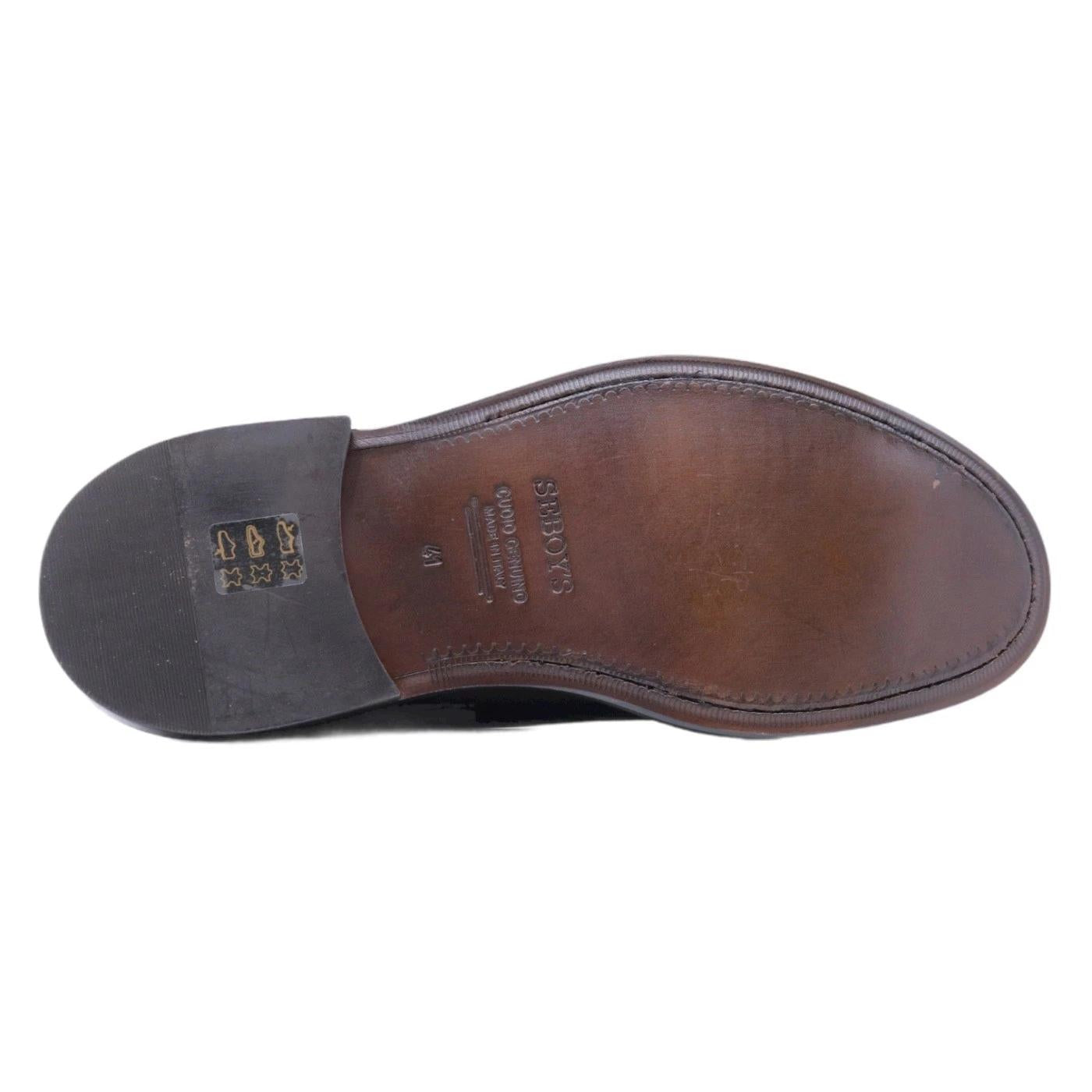 Scarpa Derby da uomo di Seboy's 3810 in pelle nera 