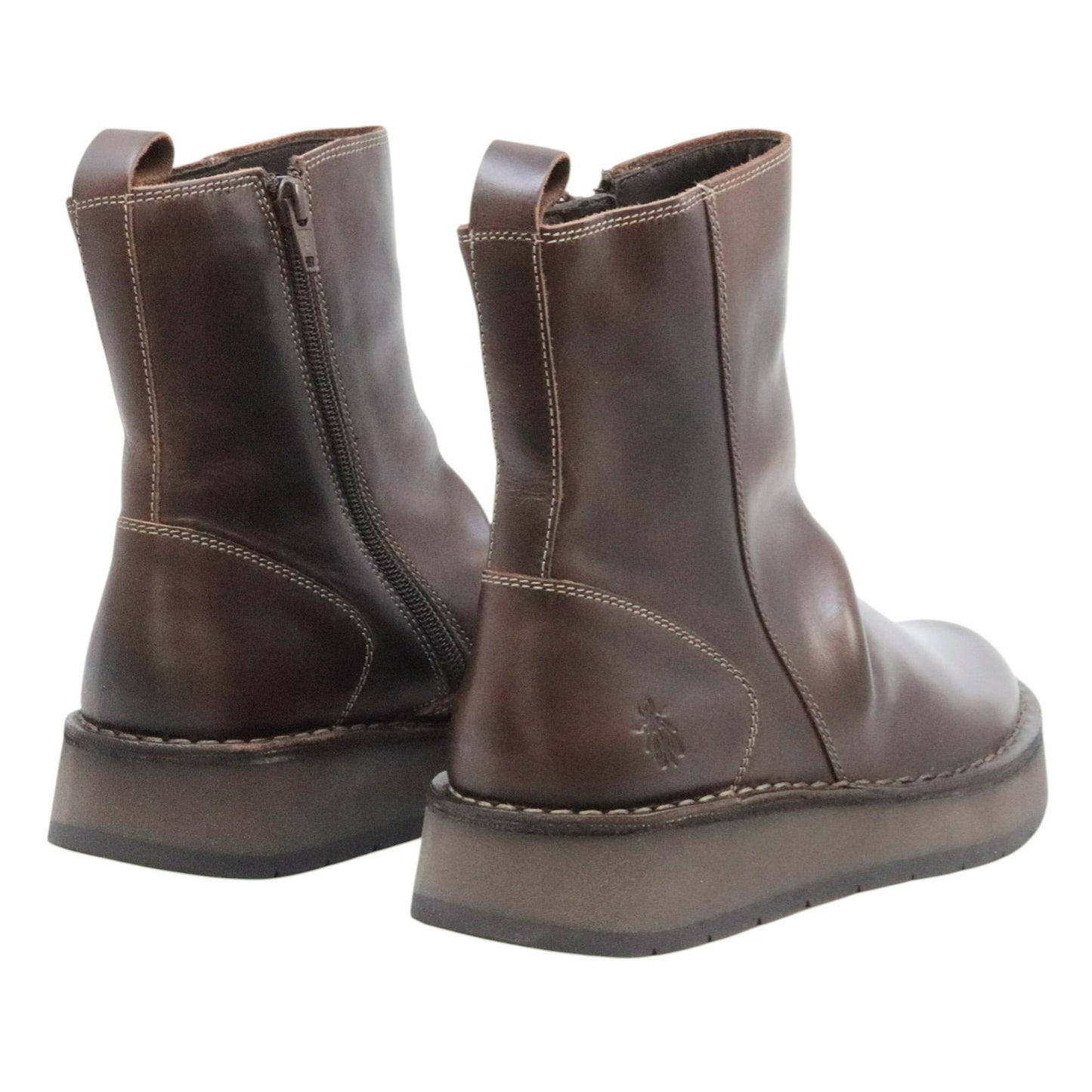 Fly London RENO053FLY stivaletto donna in pelle marrone 