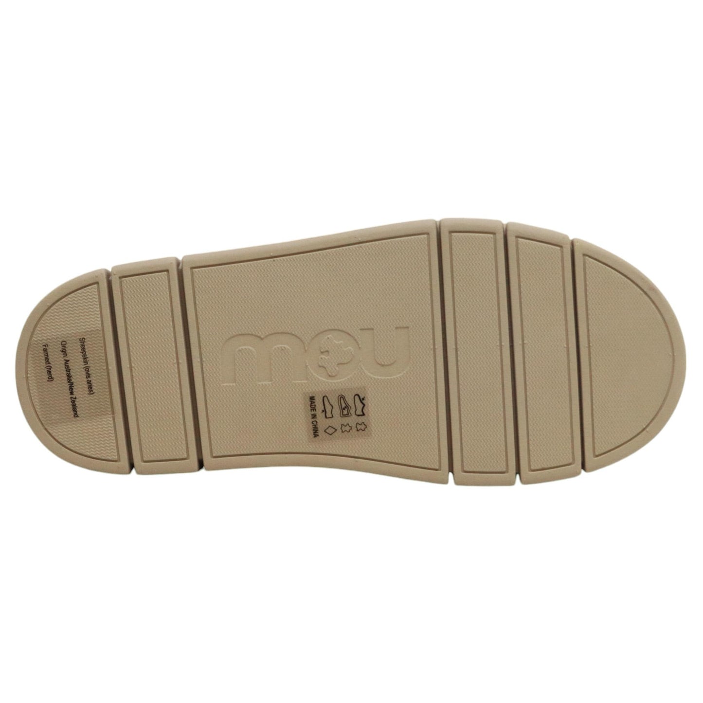 Mou Bounce clog metal logo sabot donna in montone cognac 