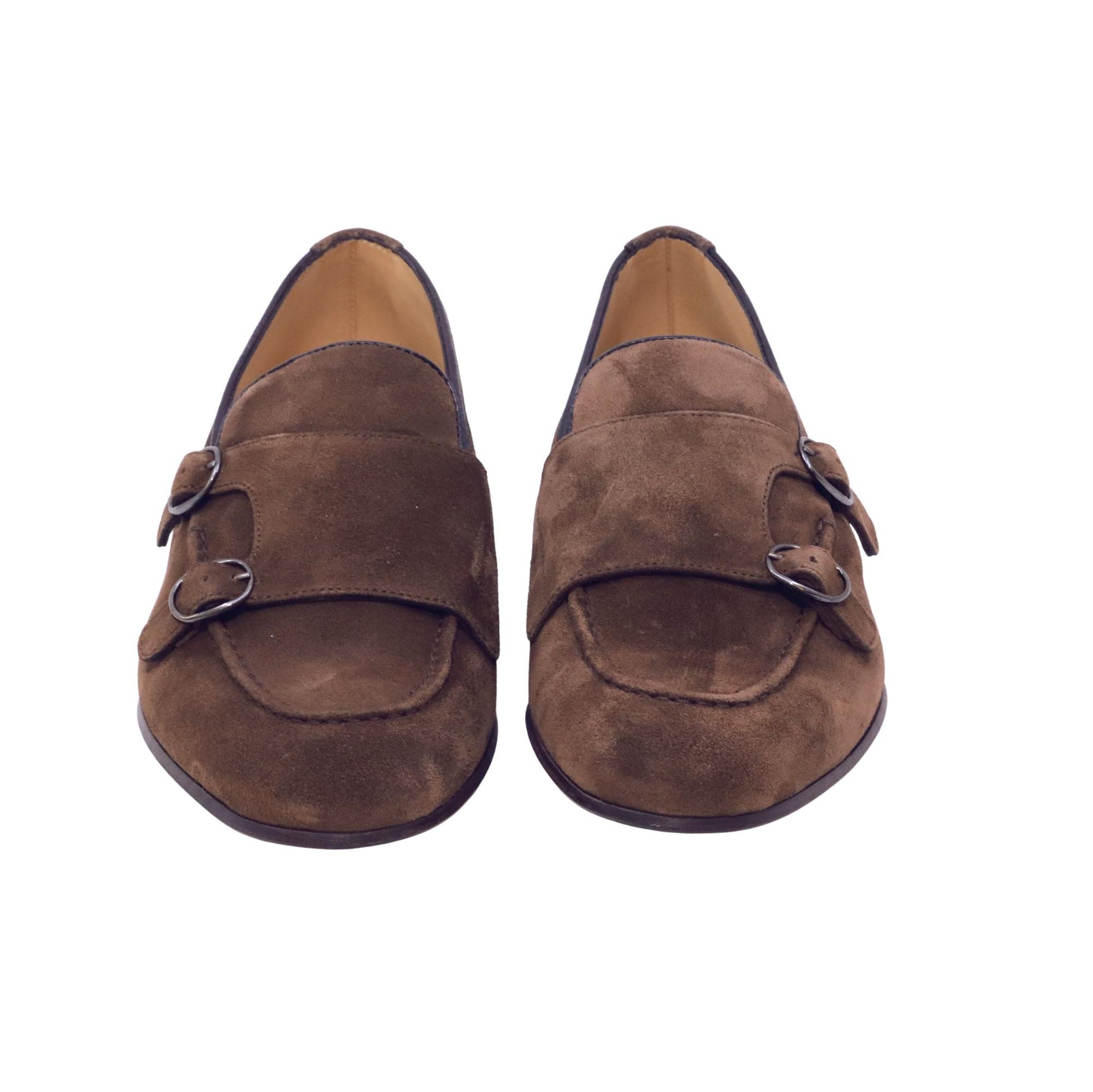 Triver Flight 464-07 Softy mocassino doppia fibbia uomo in camoscio chocolat 