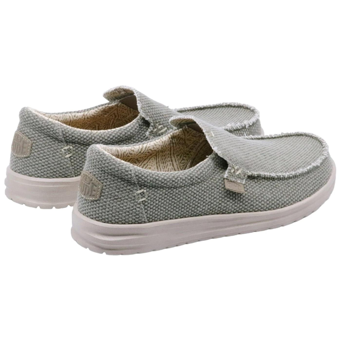 Hey Dude Mikka Braided sneaker slip on uomo in verde 