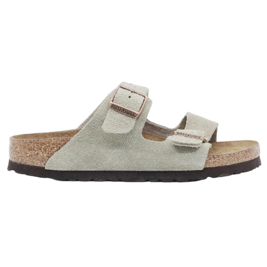 Birkenstock Arizona Suede Taupe sandalo doppia fibbia Narrow Fit 