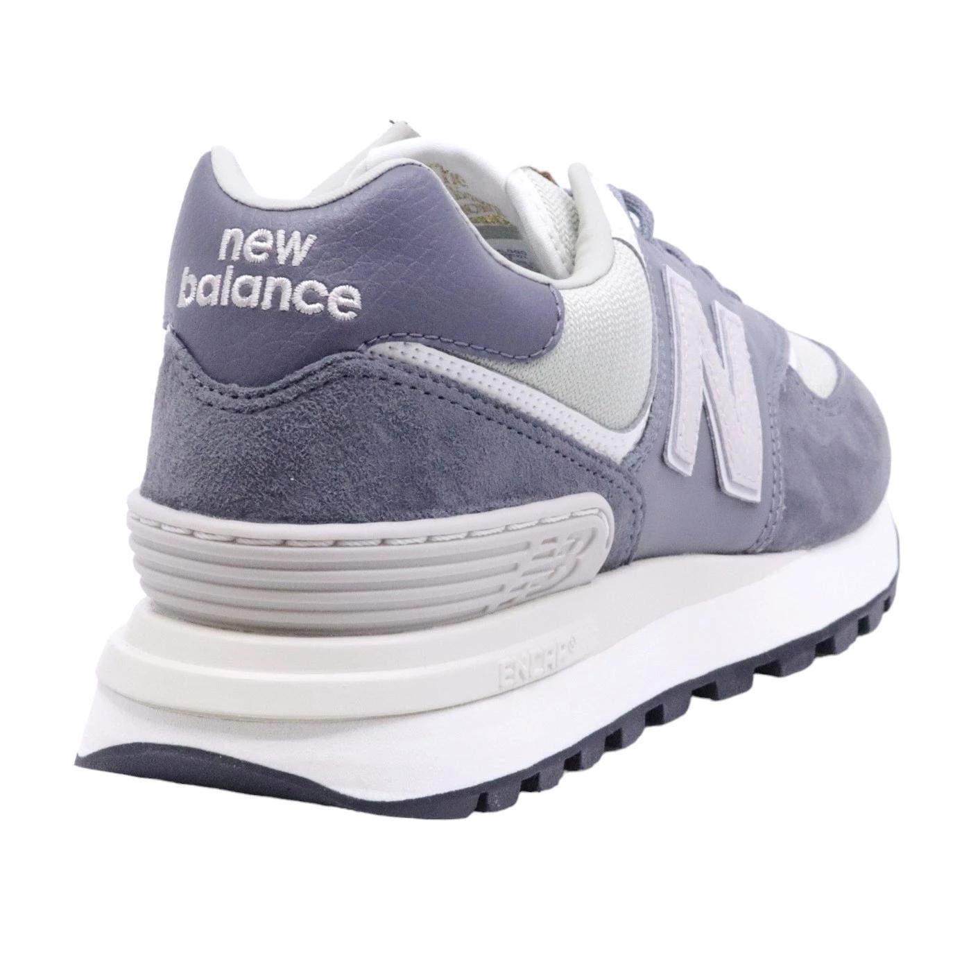 Sneaker uomo New Balance 574 in tessuto e camoscio di colore grigio 
