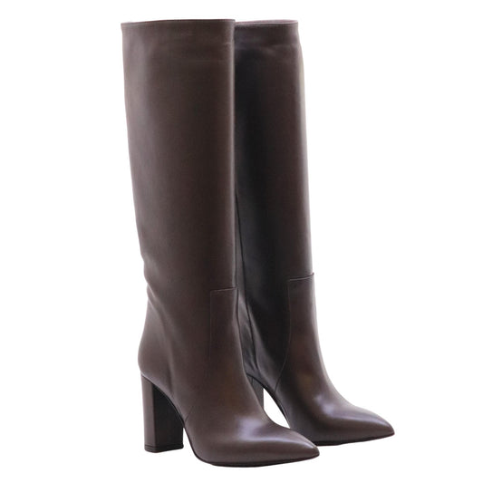 Ranyé 1000 stivale donna in pelle marrone 