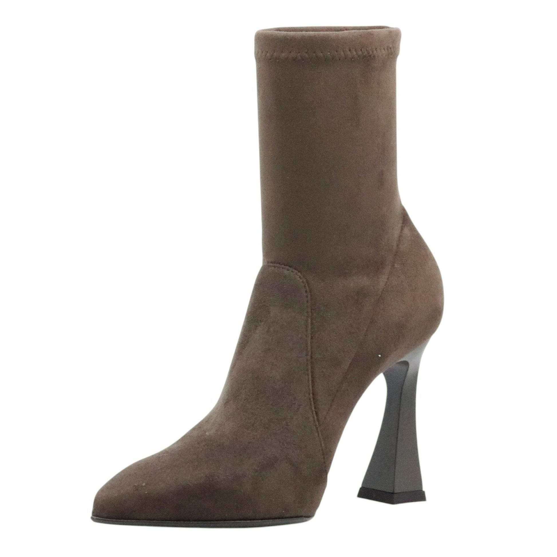 Sergio Levantesi Melita56 tronchetto donna in camoscio marrone e ecopelle 