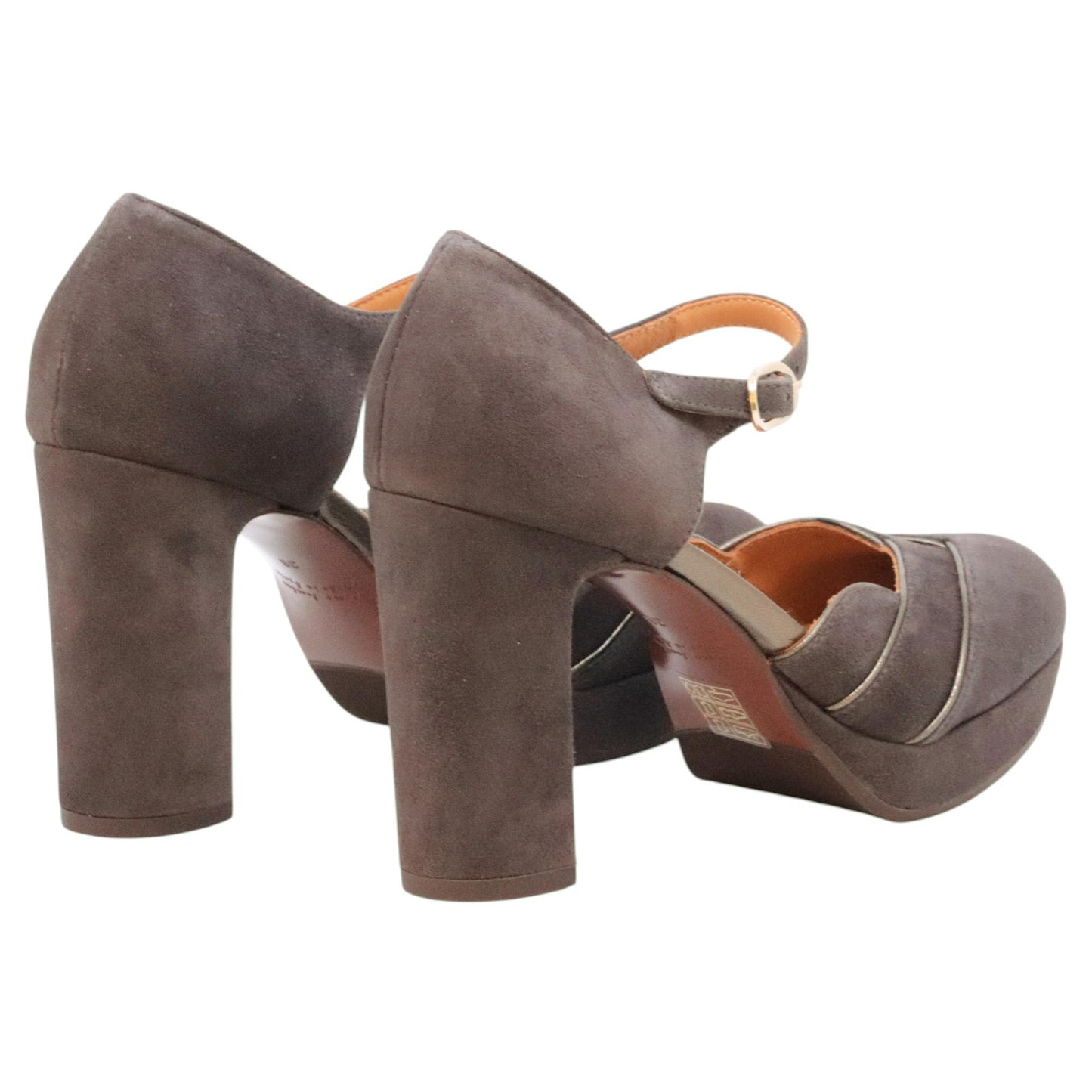 Decolletè Chie Mihara Carini in camoscio taupe e grigio 