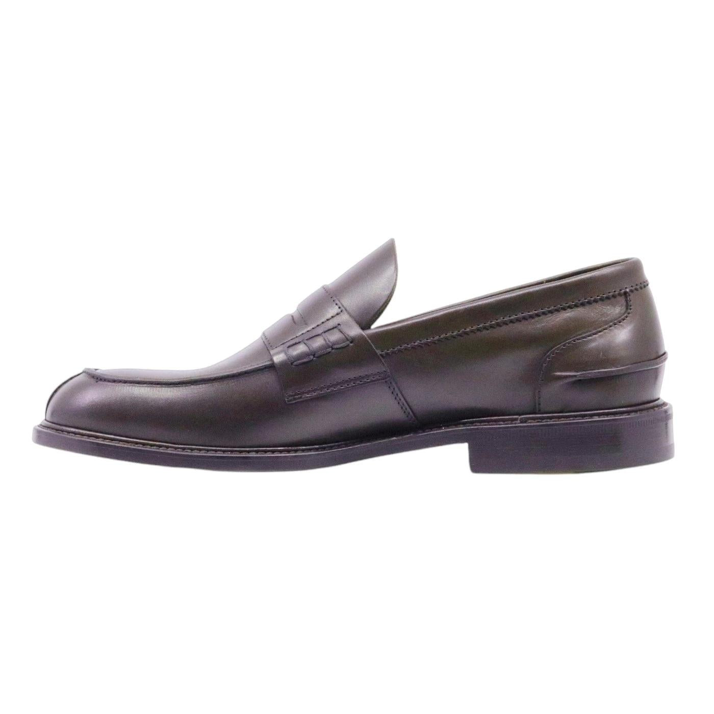 Douglas 784 Princess mocassino uomo in pelle marrone con suola in cuoio 