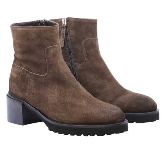 Triver Flight 676 02 stivaletto donna in camoscio marrone oliva 