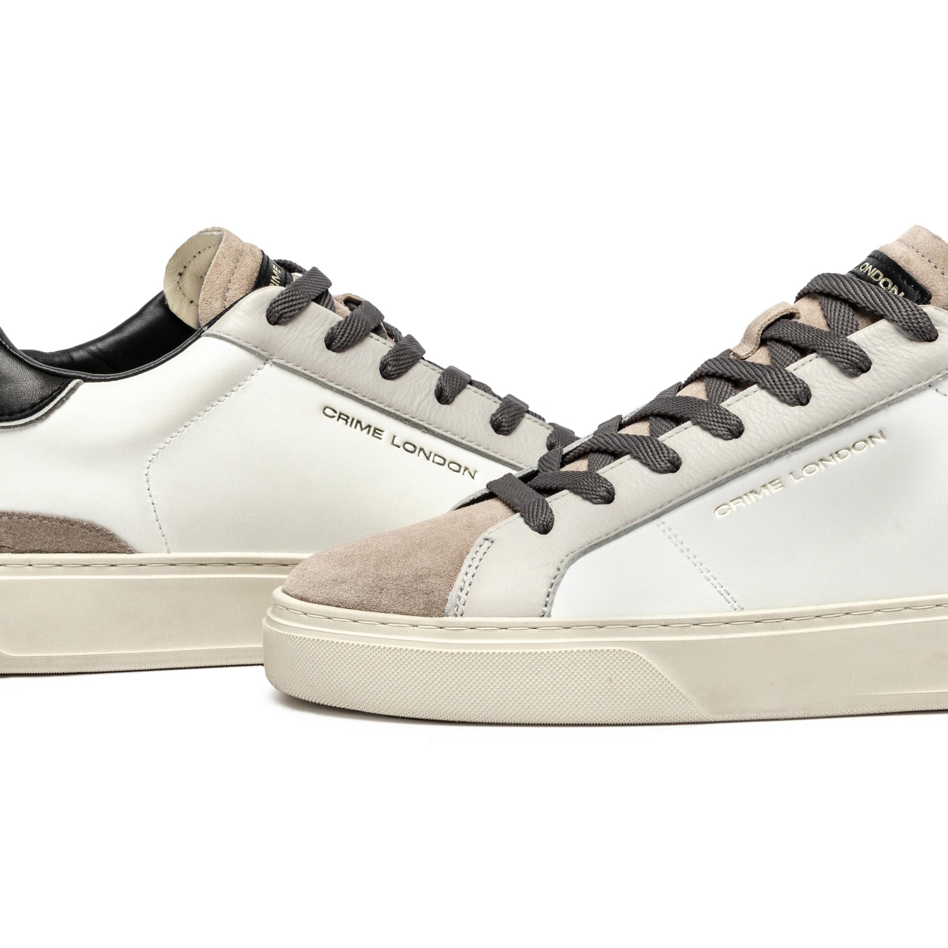 Crime London 11703 Blade sneaker uomo in pelle bianca 