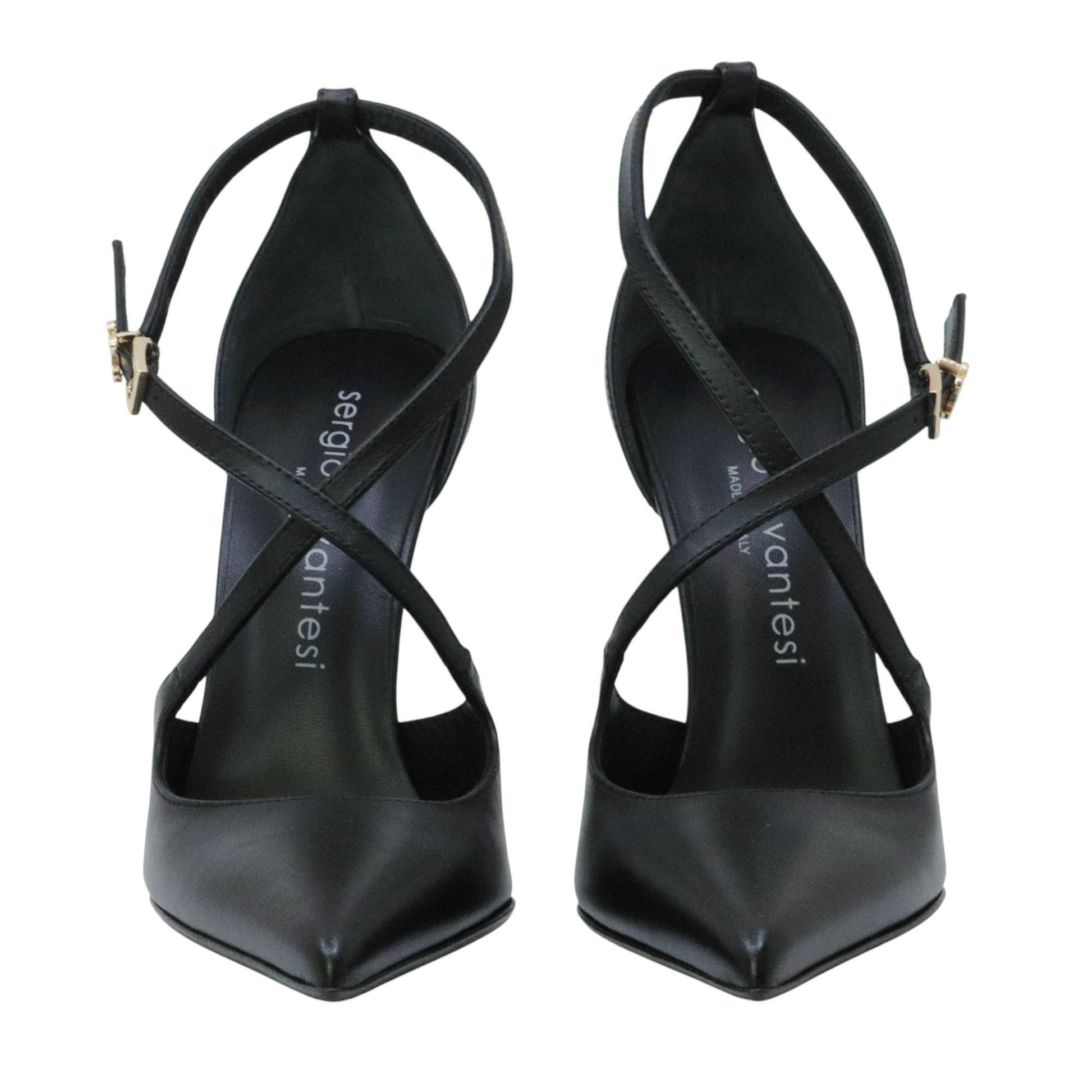 Sergio Levantesi Liza56 décolleté donna in pelle nera 