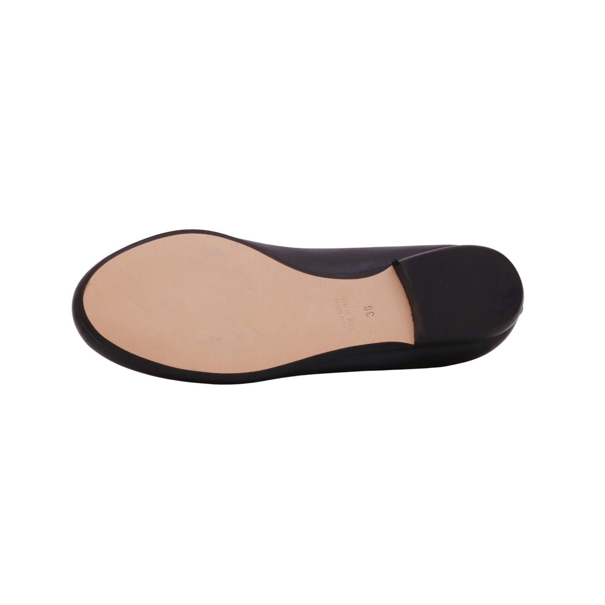 Jaffè 301 ballerina donna in pelle nappa blu elegante Made in Italy 
