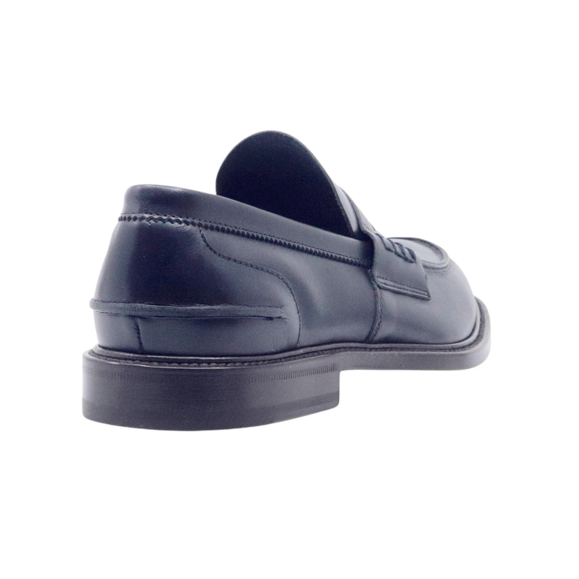 Douglas 784 Princess mocassino uomo in pelle blu con suola in cuoio 