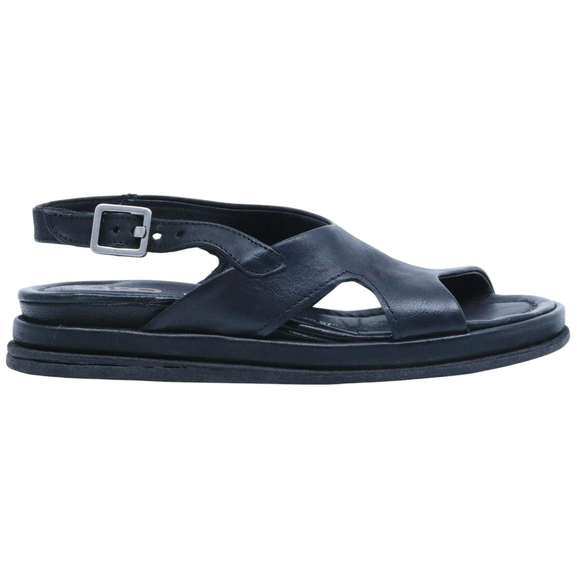 Sandalo donna AS98 B60018 in pelle nera 