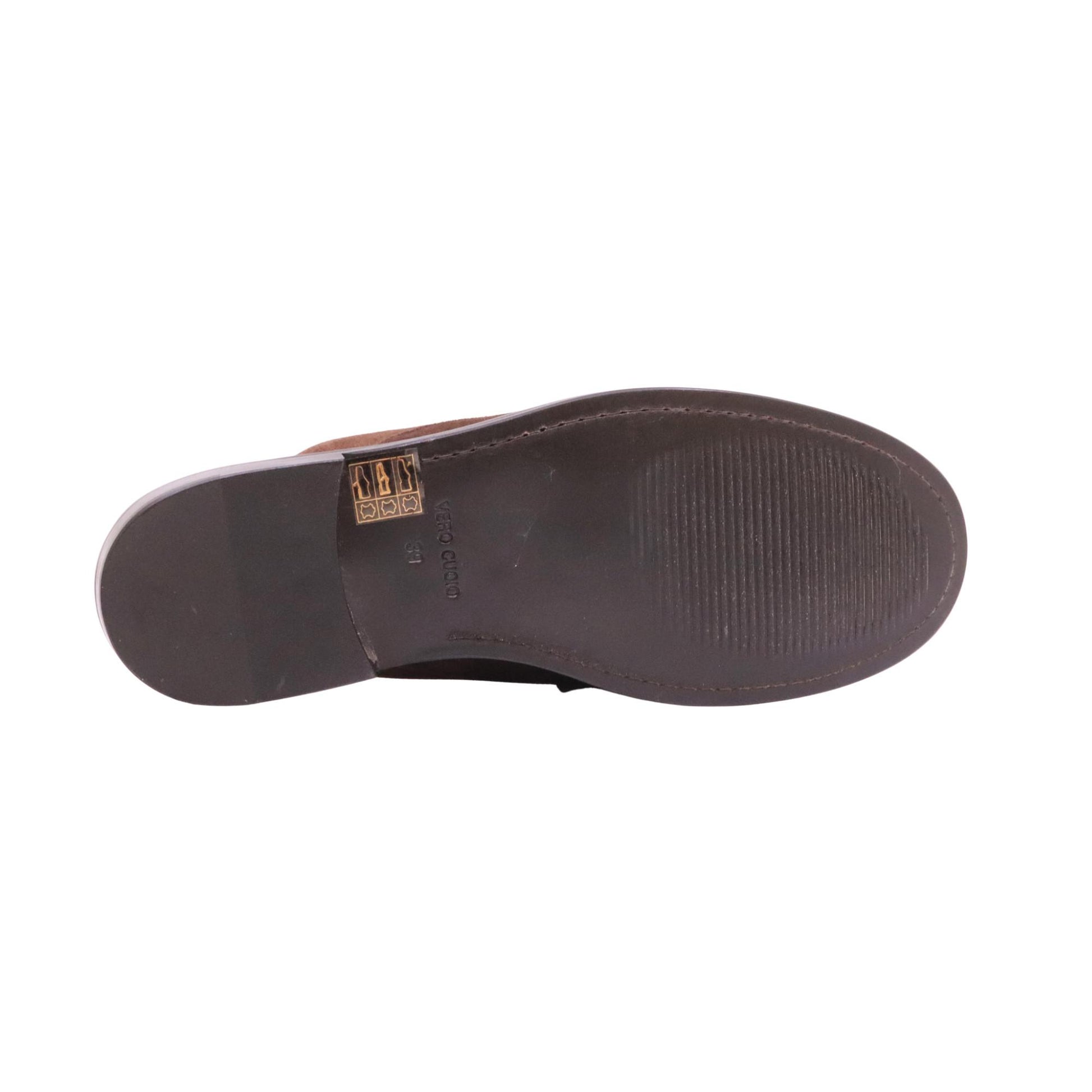 Triver Flight 842-06 Softy Ebano sabot donna in camoscio marrone con suola in cuoio 