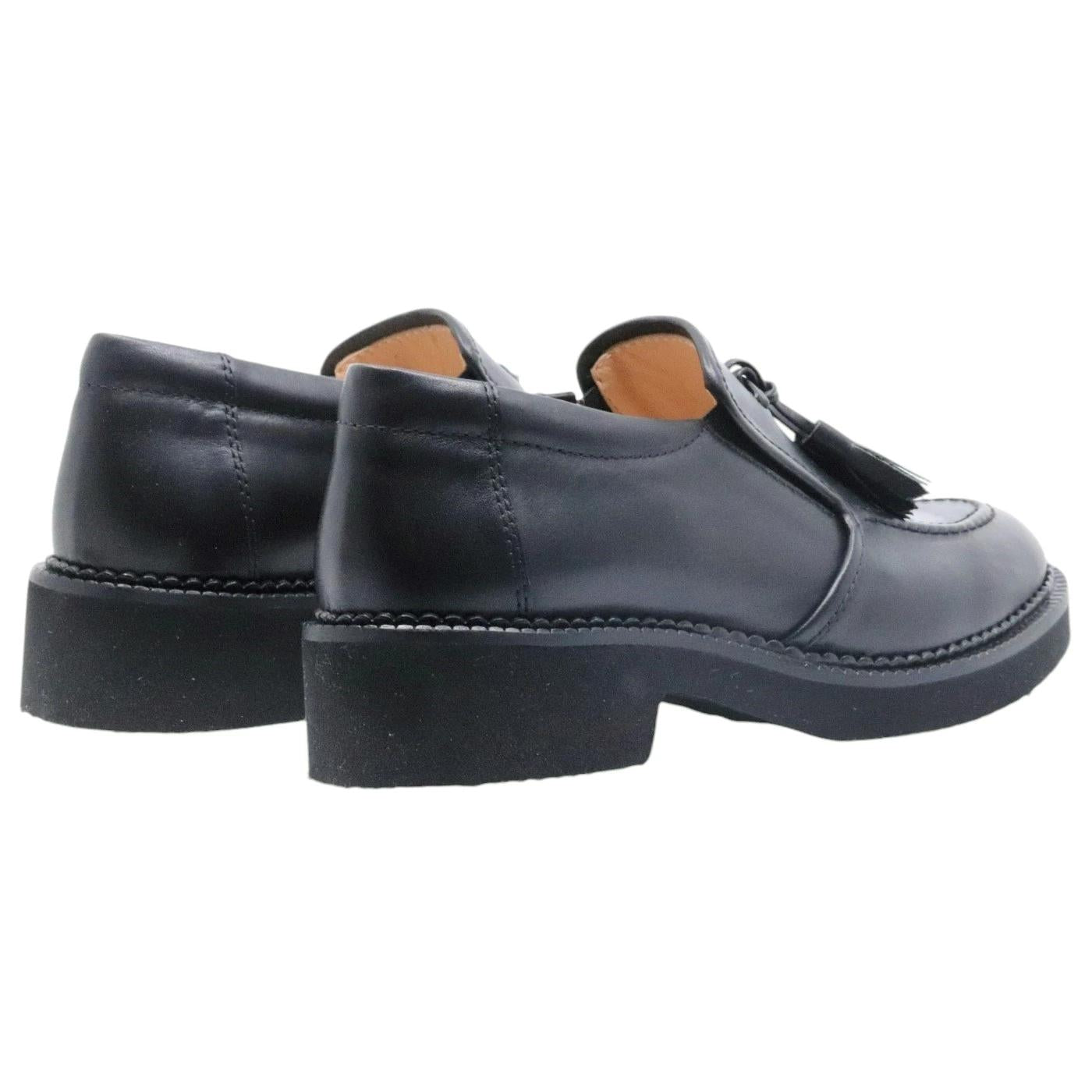 Mocassino donna Le Briella Z905 in pelle nera con mappetto 