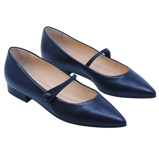 Ballerina donna Le Briella Z917 in pelle blu 