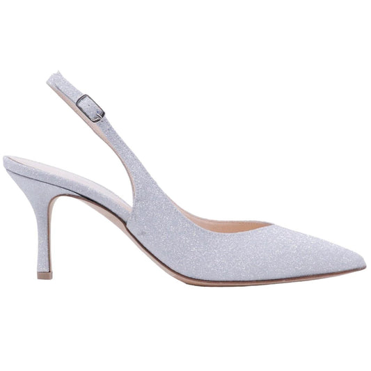 Slingback The Seller da donna realizzato in pelle  pelle argento glitterata 