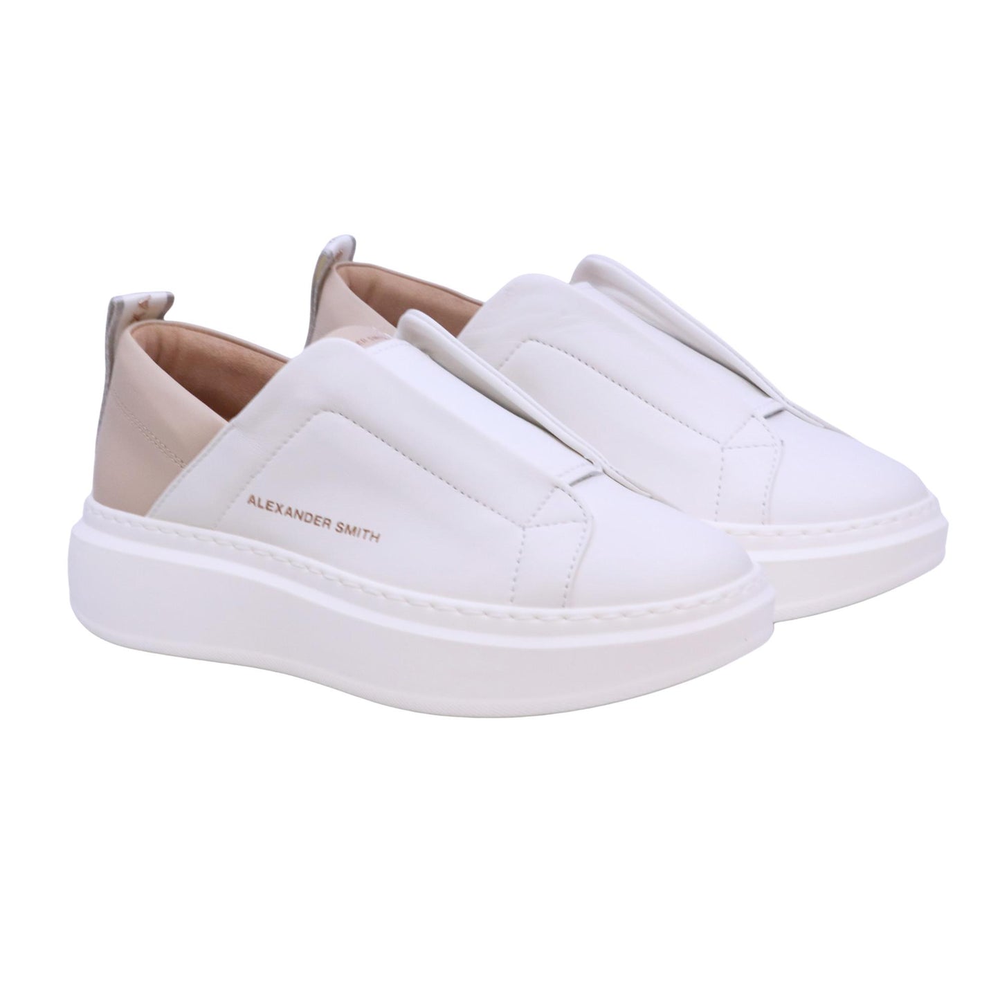 Alexander Smith Wembley sneaker slip-on donna in pelle bianca 