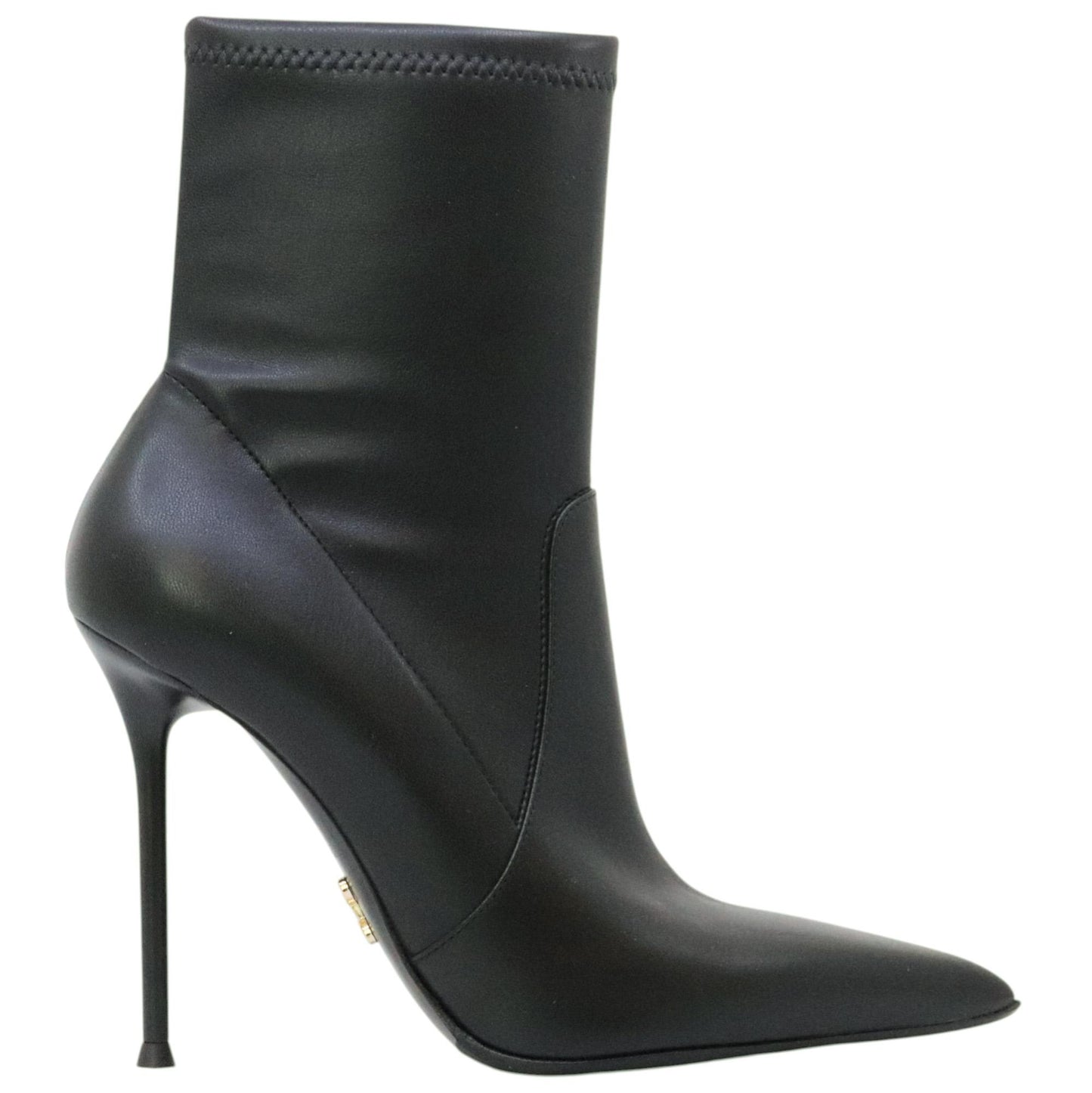 Sergio Levantesi Loretta56 tronchetto donna in pelle elasticizzata nera 