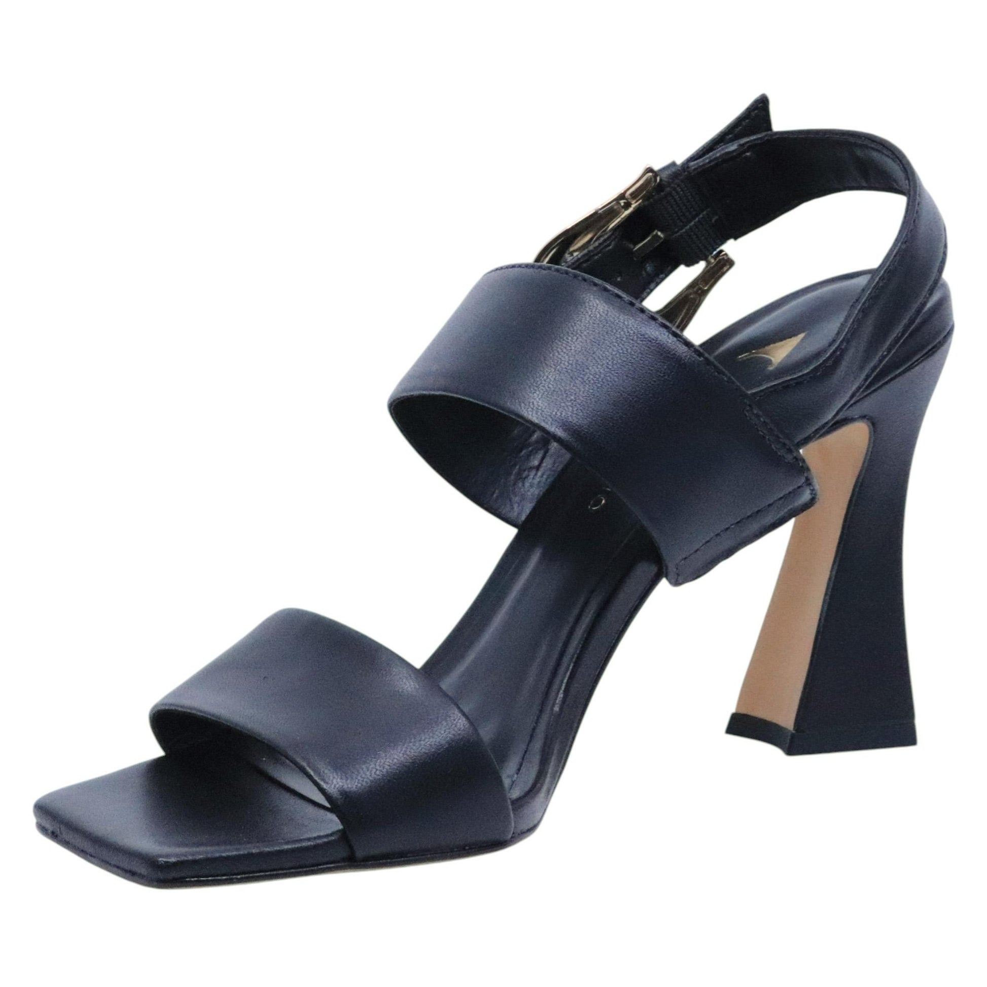 Sandalo con tacco donna Carrano 467034 in pelle nera 