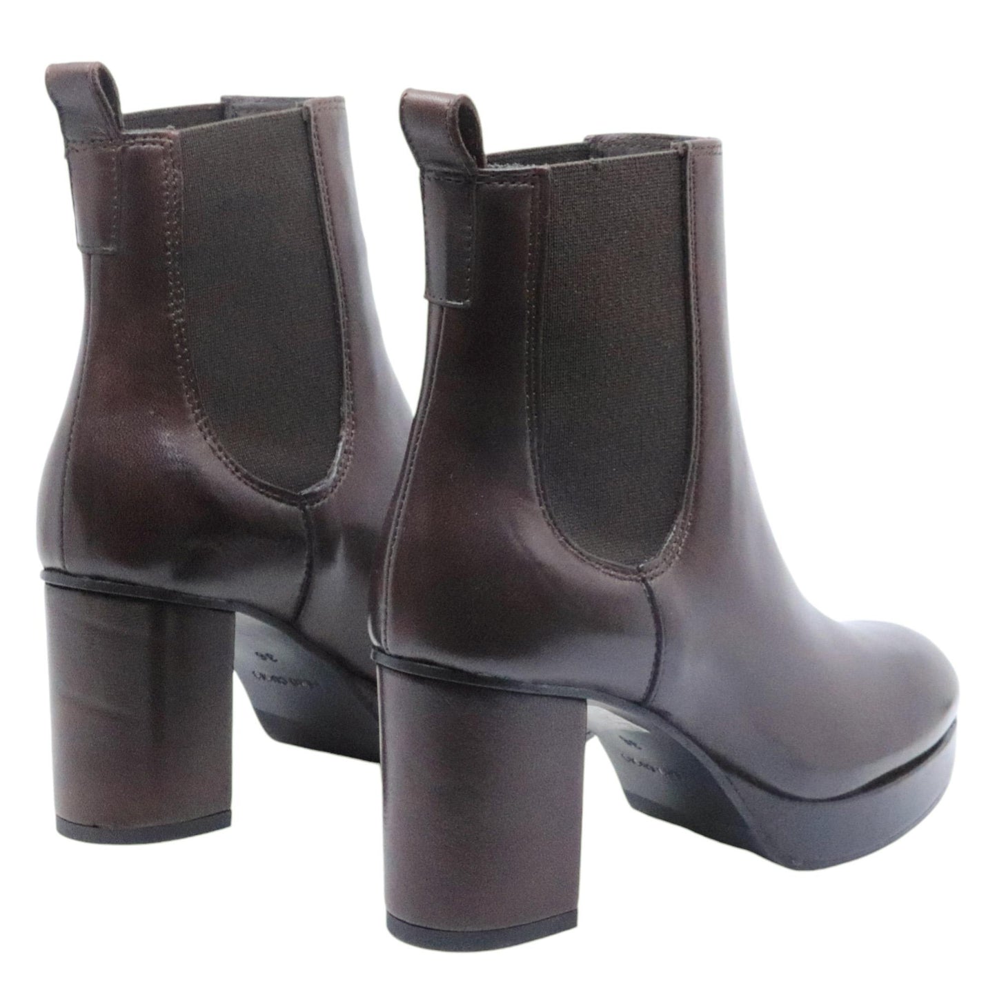 Chelsea donna  con tacco Triver Flight 776 01 in pelle marrone 