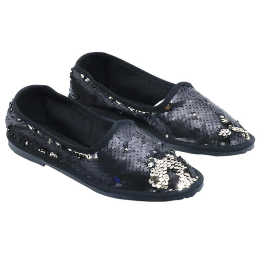 Scarpa Friulana donna Jaffè 125 in paillettes nero 