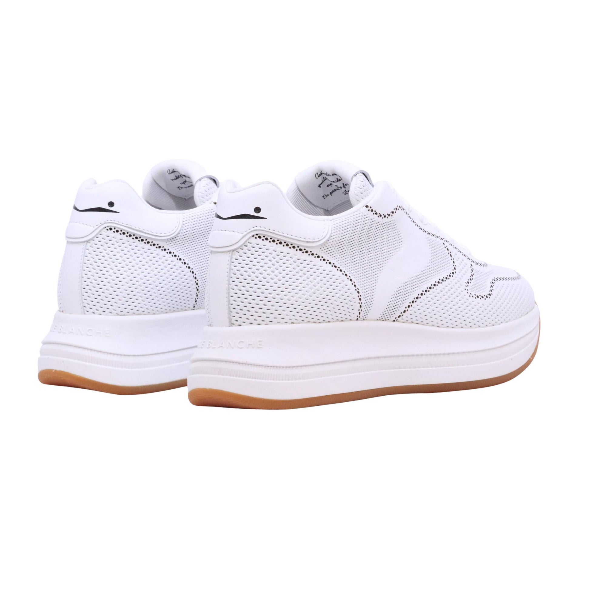 Voile Blanche Merry 15 sneaker donna in pelle bianca traforata 