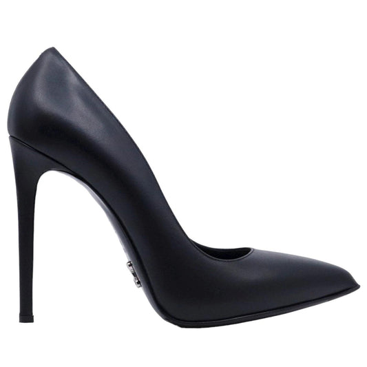 Sergio Levantesi décolleté da donna realizzato in pelle opaca di colore nero 