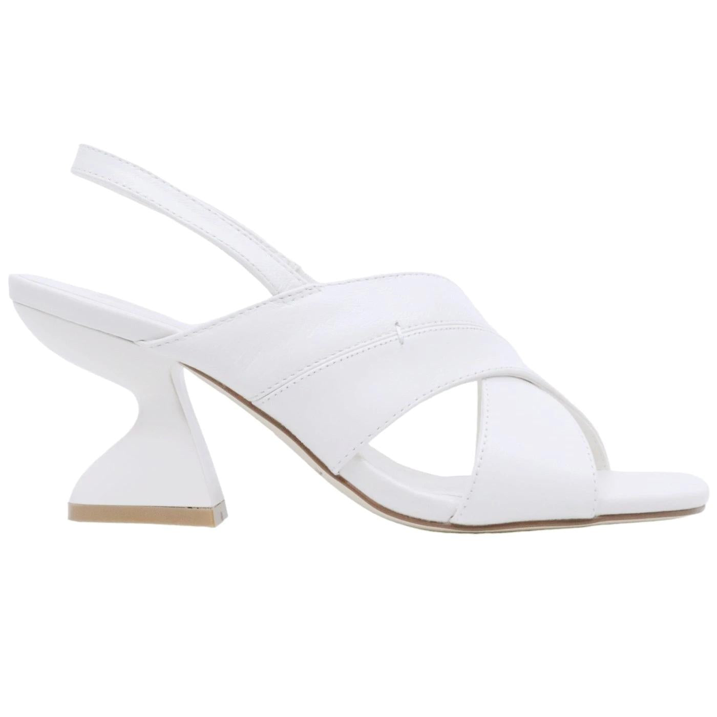 Sandalo con tacco Tosca Blu Ilaria in pelle latte 