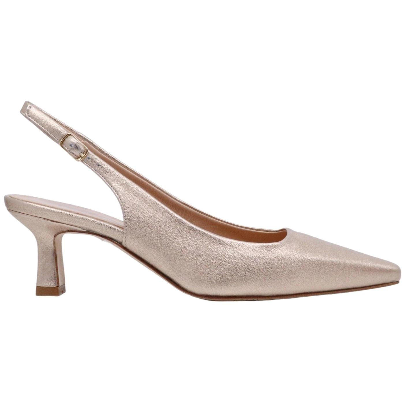Slingback donna The Seller in pelle nappata color nude 