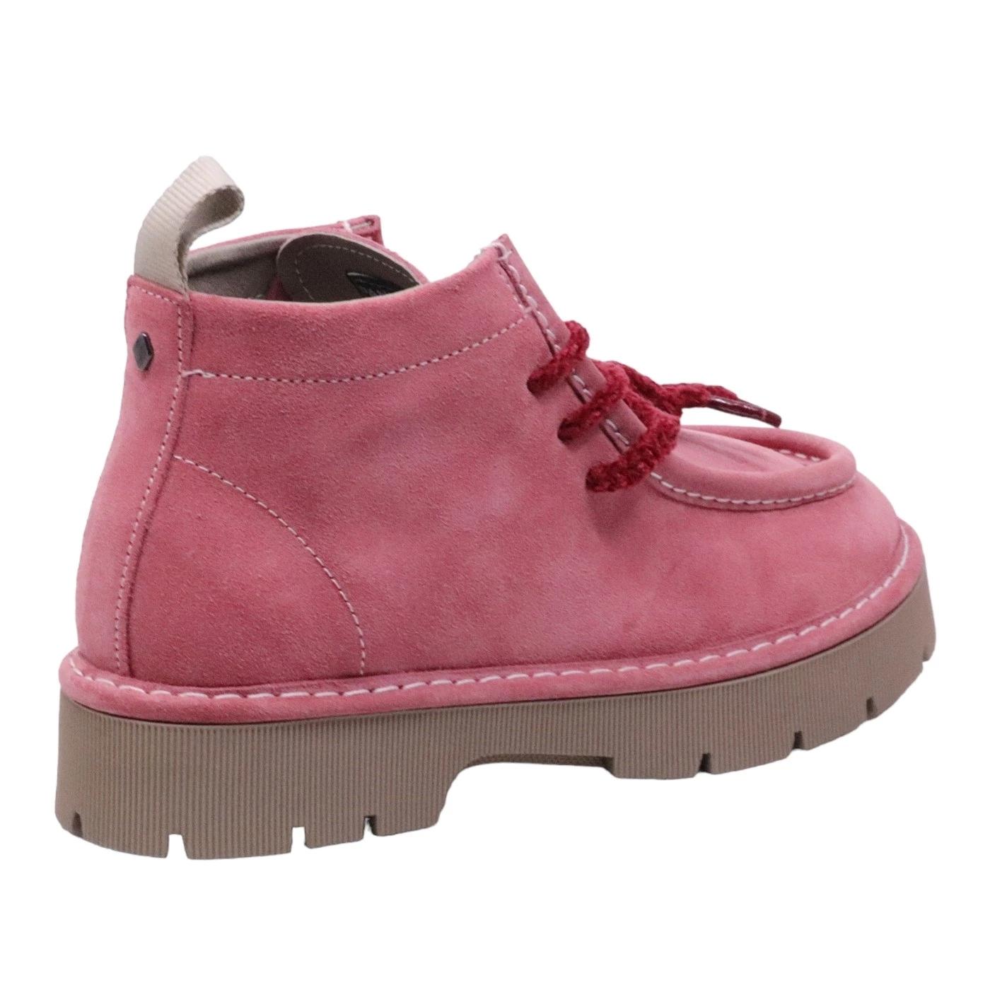 Polacchino donna Panchic P99 in realizzata in pelle scamosciata rosa 