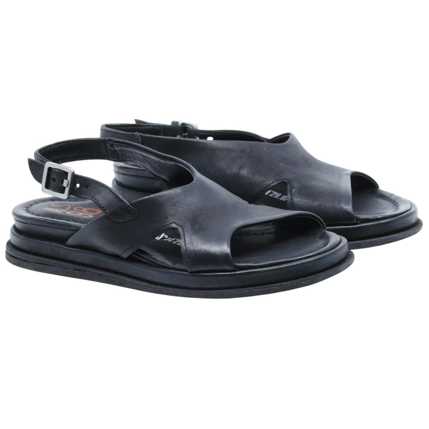 Sandalo donna AS98 B60018 in pelle nera 